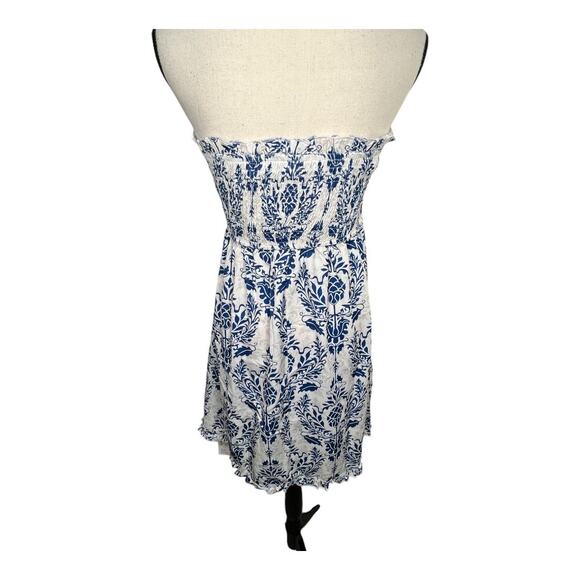 Cupshe Blue & White Damask Mini Tube Dress Size Large - Picture 5 of 7